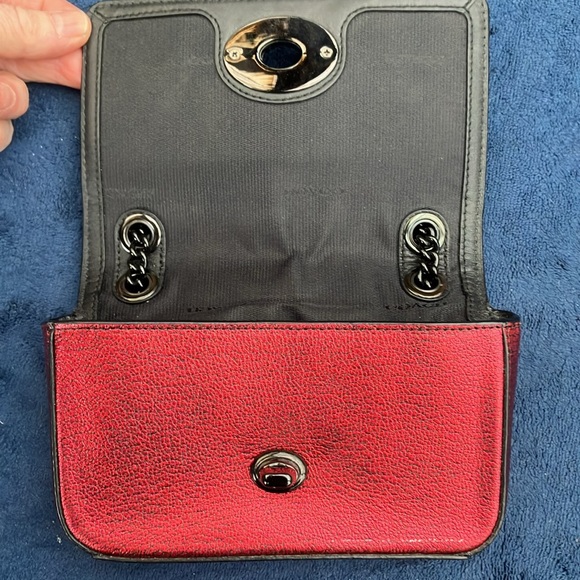 NWOT Coach Parker 18 Mini Metallic Leather Convertible Bag - Picture 11 of 14